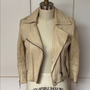 Ever Cropped 3/4 Sleeve Leather Jacket
